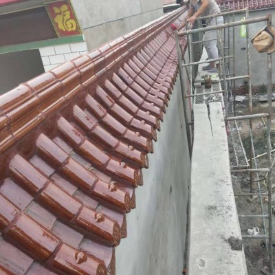 紅琉璃瓦廠 淞山 圍墻琉璃瓦 陶瓷瓦批發 古建筑圍墻屋檐屋頂裝飾瓦廠家