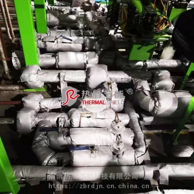 硫化機管道保溫套 可拆卸隔熱罩 重復用隔熱被 氣凝膠保溫衣 熱盾 定制生產