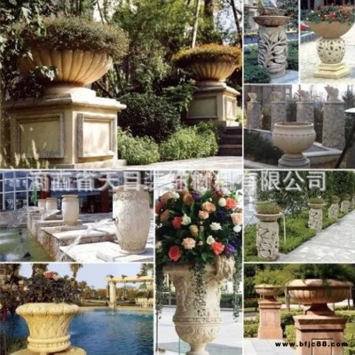 景觀花盆、仿真砂巖花盆、砂巖花盆定做