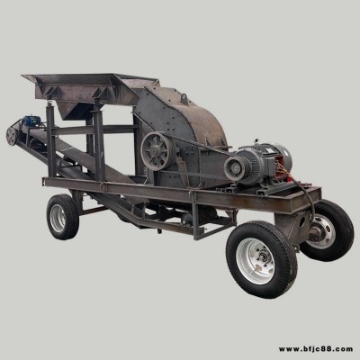 花崗巖破碎機(jī)組合 升冠粗破花崗巖移動(dòng)破碎站 小型組合占地面積小
