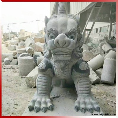 法院門(mén)口石獸擺件石雕獬豸石雕獨(dú)角獸圖片