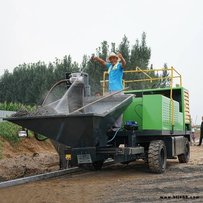 鴻信輪式路緣石滑模機(jī) 公路攔水帶成型機(jī) 自走式路沿石滑模機(jī)