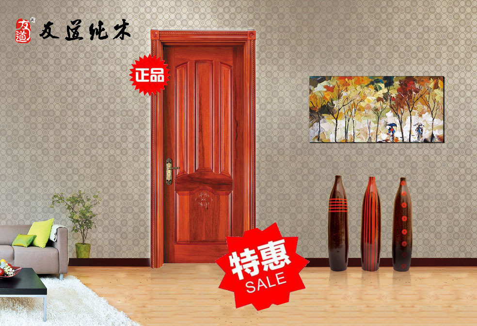 江蘇橡膠木實木門特價示例圖2