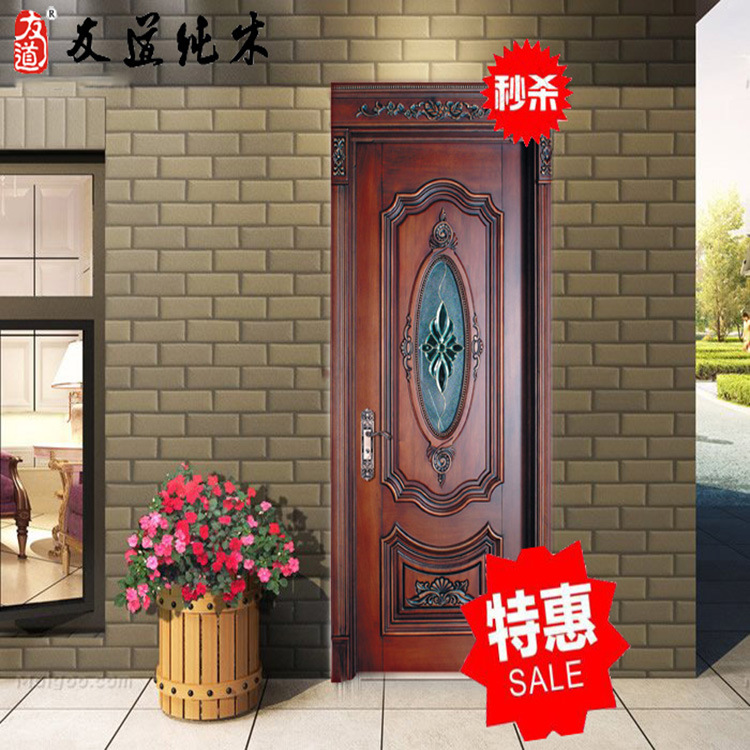 江陰古典實木門私人定制示例圖2