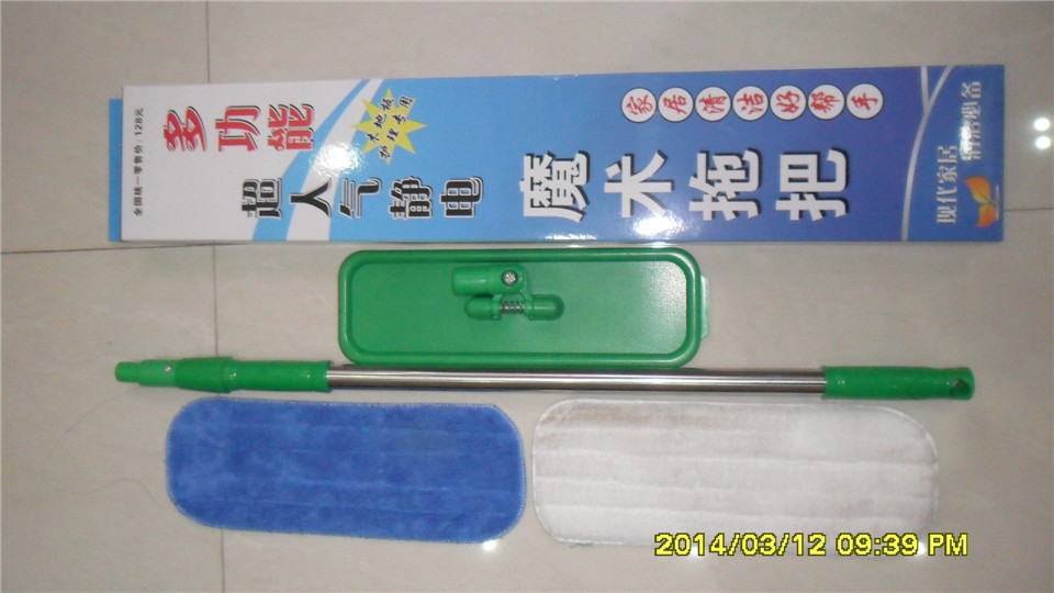供應(yīng)民樂(lè)牌靜電拖把 魔術(shù)拖把 木地板專用拖把 貼牌加工示例圖3