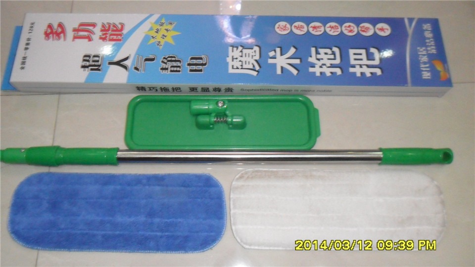 供應(yīng)民樂(lè)牌靜電拖把 魔術(shù)拖把 木地板專用拖把 貼牌加工示例圖4