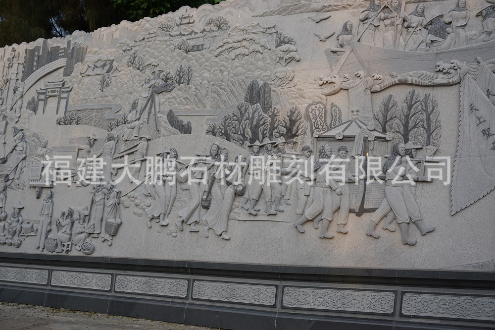 石雕浮雕 惠女浮雕壁畫 石雕浮雕壁畫雕刻可定制示例圖4