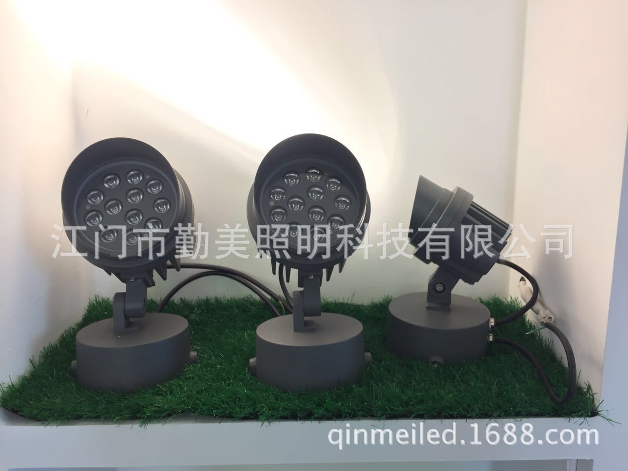 供應12*3W科銳燈珠LED投光燈/27W大功率投光燈/外墻防水射燈示例圖5