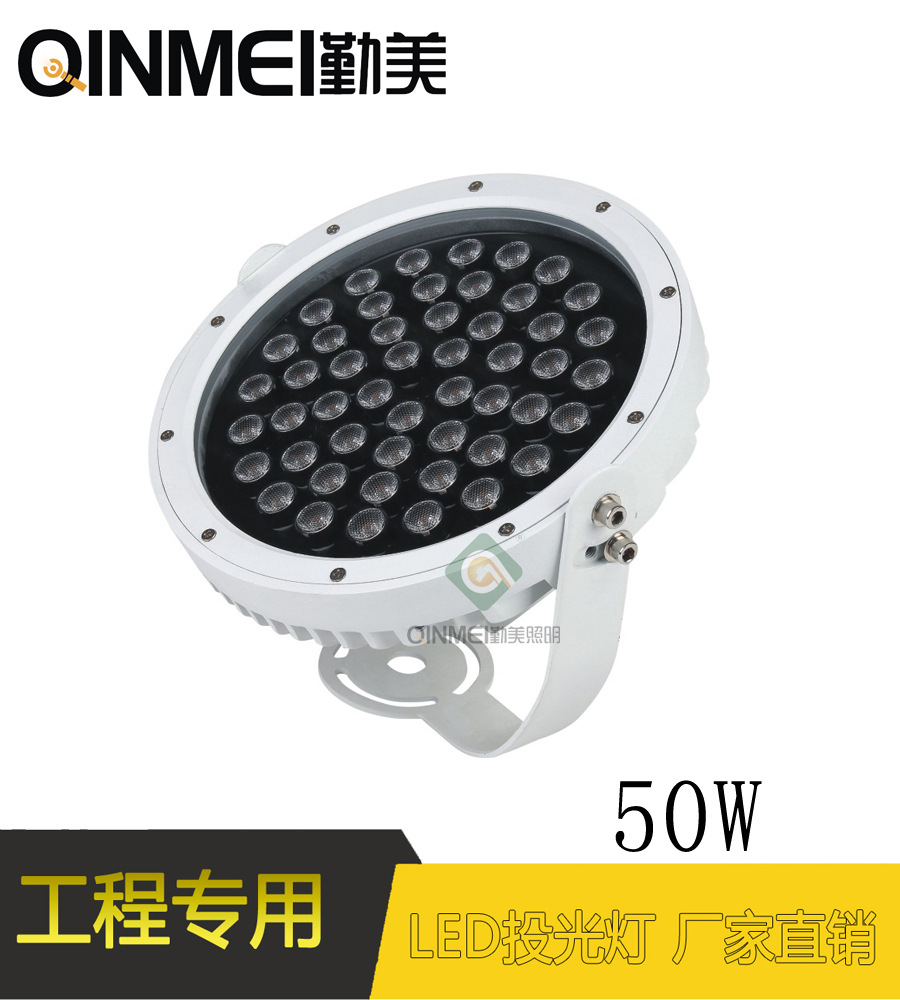 30W圓形純白色鋼琴烤漆LED投光燈/30W照樹投光燈/歐司朗芯片射燈示例圖2