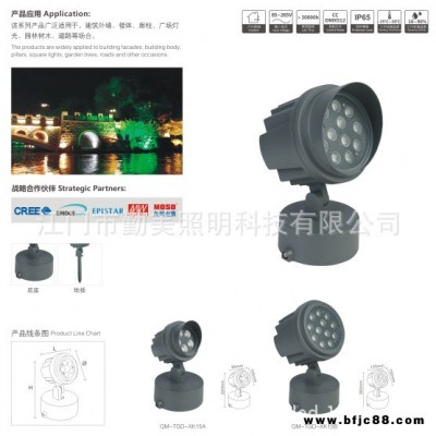 供應晶日款18W圓形LED投光燈/可做各種單色/外控RGB