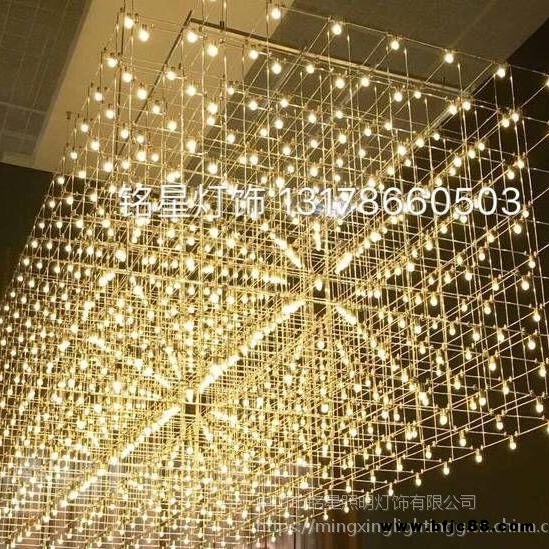 銘星17年OEM工廠全規格酒店售樓部展廳別墅光立方定制 銘星專業出口室內吊燈戶外景觀燈 直銷價格巨惠 歡迎來電咨詢