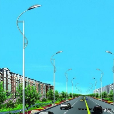 廣西 元朗照明 廠家供應 可定制新農村市電互補太陽能路燈LED金豆燈具飛機燈6米30瓦LED庭院燈市電路燈 海螺臂