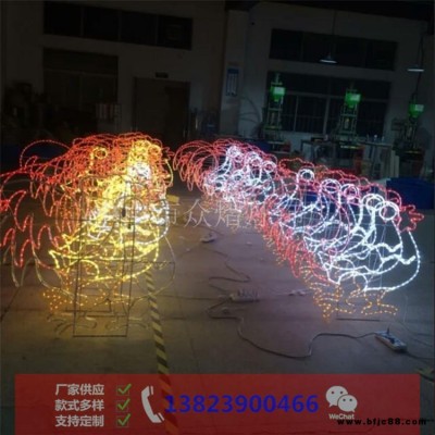 眾熠廠家直銷 雞造型燈 加工定制各種動物景觀燈 LED平面動物造型燈 品質(zhì)可靠