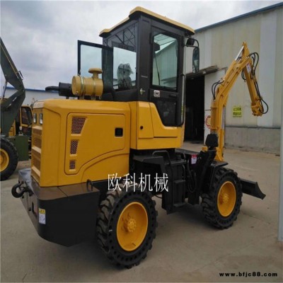 工程施工挖掘裝載機 農用20型兩頭忙 歐科小型多功能農用兩頭忙挖掘裝載機