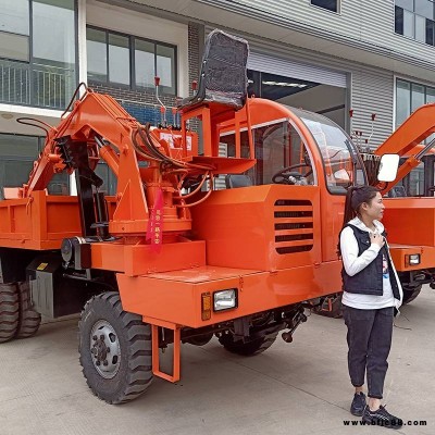 廠家定制農(nóng)用隨車挖 河道清理運(yùn)輸專用挖機(jī) 后驅(qū)式挖掘裝載機(jī)