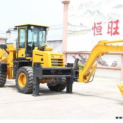 兩頭忙挖掘裝載機(jī)建筑工程工地 前鏟后挖兩頭忙