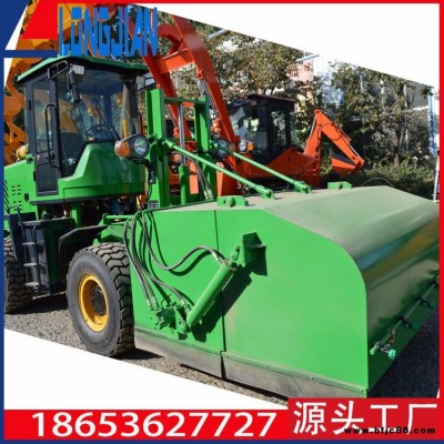 商混站清掃道路地面灰塵機器 煤廠清掃車 鏟車改裝石料廠清渣裝置煤炭清掃車 裝載機式拌合站清掃道路渣灰裝置 石料廠用掃地機