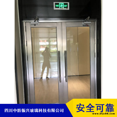 辦公樓不銹鋼防火玻璃門_隔熱防火玻璃門_中防振興鉸鏈防火玻璃門廠家批發