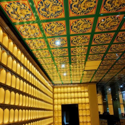 仙緣古建寺廟金屬A級防火鋁扣板裝修設(shè)計款