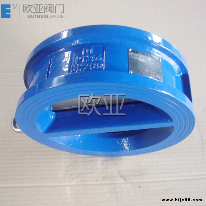 歐亞管道  球墨鑄鐵 單向蝶形止回閥DH77X軟密封對夾蝶式止回閥dn50dn100