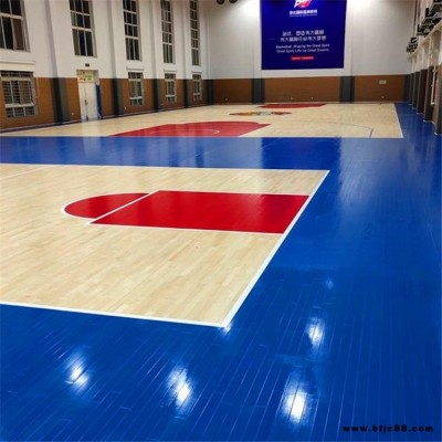 河北冀躍安裝排球館體育館運動木地板 雙龍骨運動木地板定制 上門測量 籃球館運動木地板 現貨熱銷
