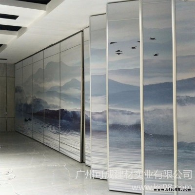 深圳隔斷廠家定制餐廳隔斷酒樓包間活動隔斷墻無地軌屏風隔墻