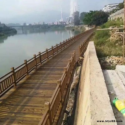 景區(qū)河道仿木地板 景觀廣場(chǎng)水泥地板 福淼 水泥仿木地板