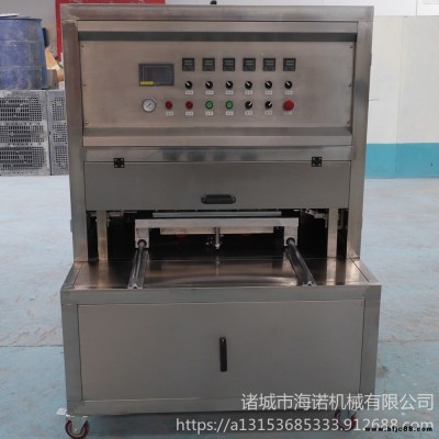 新品上市海鮮托盒式自動包裝機 盒裝正宗鹽水鴨鎖鮮真空封口設備 盒式氣調鎖鮮真空包裝機