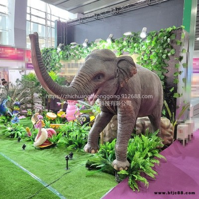 智創(chuàng)  2609戶外仿真動物模型大象 立體樹脂模型動物大象 便攜式模型大象