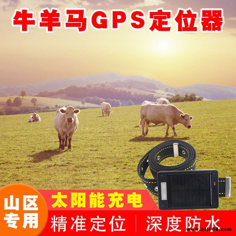 筆創牛羊gps定位器太陽能大型動物牛羊馬放牧專用防水防丟防丟蹤器北斗免充電防水追跟儀