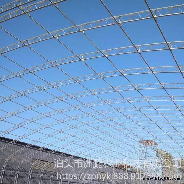 雙膜骨架大棚 鍍鋅c型鋼大棚骨架 溫室大棚雙膜骨架 養殖大棚造價 洲鵬 可加工定制