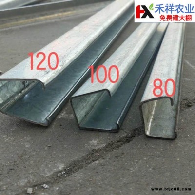 雙膜大棚骨架 c型鋼雙膜骨架 禾祥農(nóng)業(yè) 不脫鋅雙膜骨架廠家