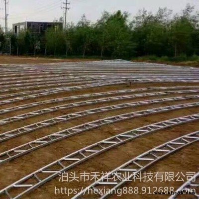 雙梁溫室大棚鋼架 禾祥農業 雙膜骨架蔬菜大棚 雙膜大棚骨架 畜牧養殖大棚