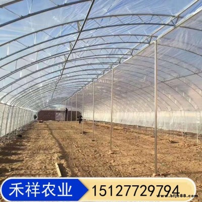 桁架雙模大棚骨架 禾祥農業 花卉養殖連棟連體大棚 雙膜骨架蔬菜大棚 雙膜骨架搭建