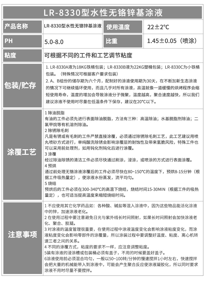 廠家供 8330水性無鉻達克羅 高鹽霧 汽車配件 剎車盤 緊固件示例圖1