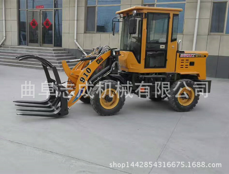 建筑小型輪式裝載機 全新ZL910四驅工程鏟車 畜牧養(yǎng)殖專用抓草機示例圖11