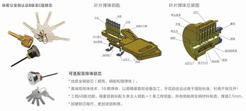 富宇五金門鎖 別墅鋅合金大門鎖 歐式大把手鎖 插芯防盜機械門鎖示例圖9