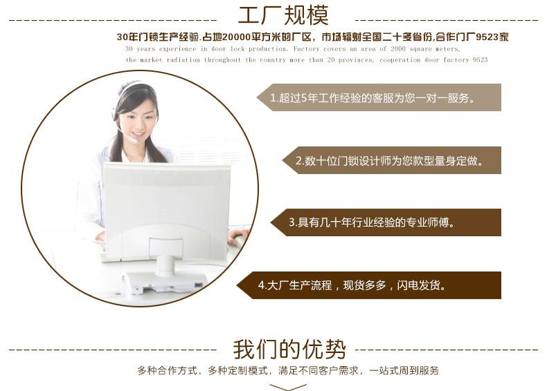 富宇五金門鎖 別墅鋅合金大門鎖 歐式大把手鎖 插芯防盜機械門鎖示例圖22