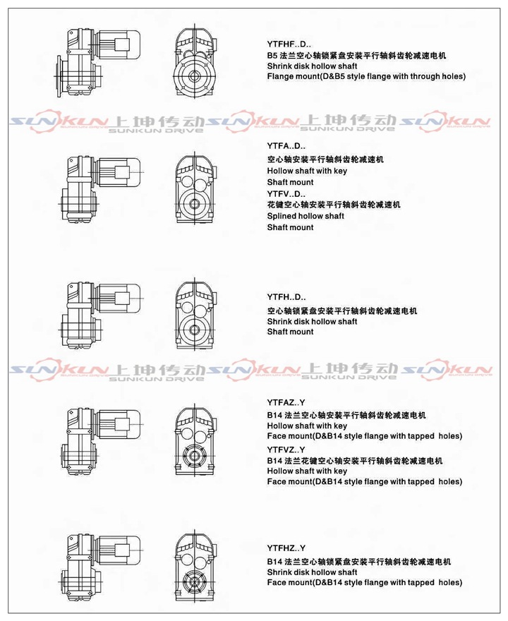 廠家直銷硬齒面齒輪箱 FA37-FA157齒輪減速機 減速箱速比3.77-276示例圖8