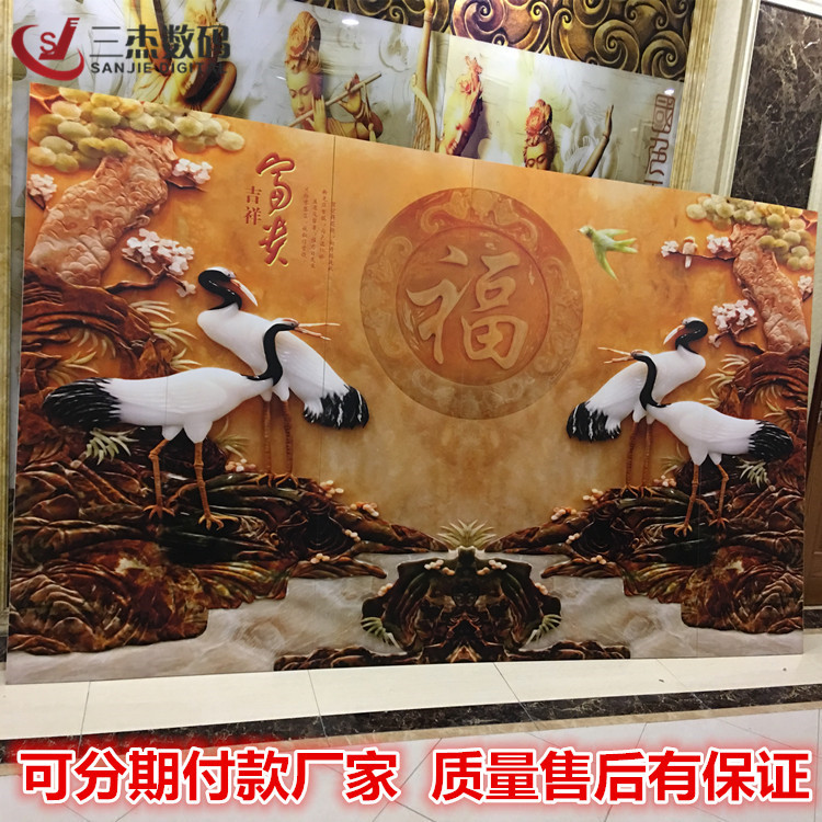 3D裝飾集成吊頂浮雕彩印機/家庭吊頂UV噴繪機竹木纖維板打印機示例圖27