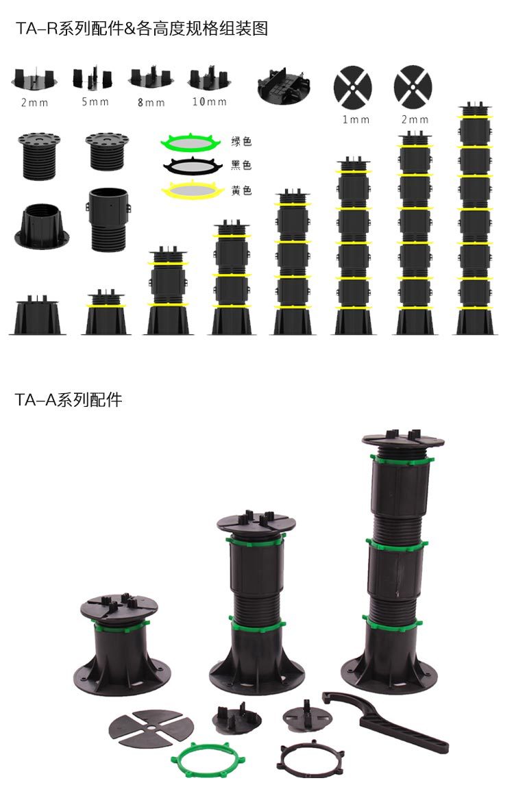 可調(diào)節(jié)萬(wàn)能支撐器，龍骨支撐架，塑木架空支撐器廠家直銷商丘洛陽(yáng)示例圖6