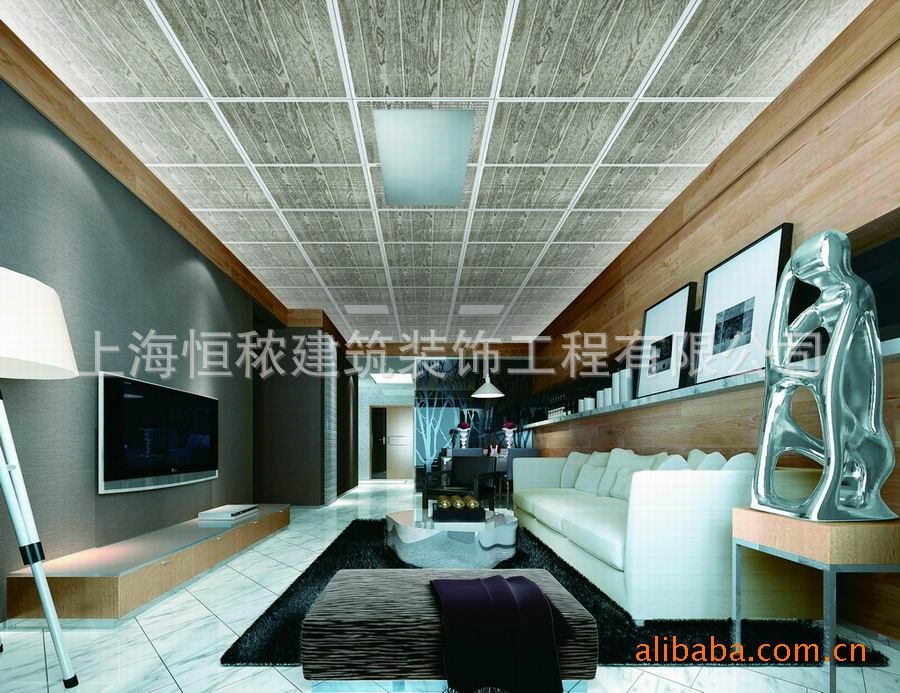 【恒秾裝飾】廠家熱銷600*600鋁天花 集成吊頂 鋁扣板示例圖6