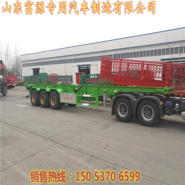 45英尺骨架式集裝箱運輸半掛車 半掛危險品運輸骨架子車 龍骨車架盤架子