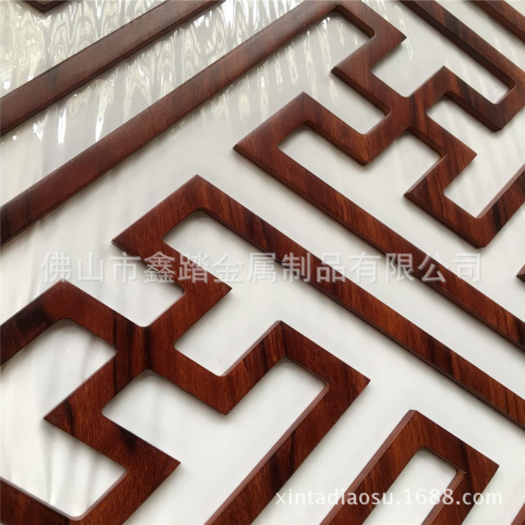 佛山不銹鋼木紋色屏風(fēng)隔斷廠家定做示例圖4