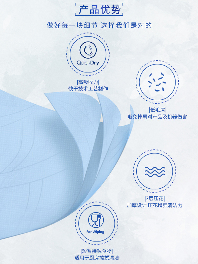 正品Tork多康130081工業(yè)擦拭紙吸油吸水無塵紙無塵布大卷紙進(jìn)口示例圖4