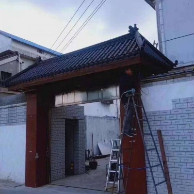 廣西南寧圍墻瓦 仿古門頭瓦 小吃店屋面瓦 移動房公交亭蓋頂瓦