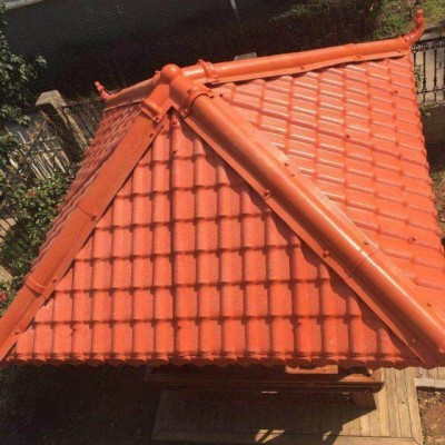 山東濟南樹脂瓦 仿古一體瓦 屋檐瓦 門頭瓦 正脊瓦