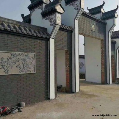 青磚瓷磚 淞山 仿古建筑外墻裝修裝飾中式瓷磚 外墻面磚 廟宇祠堂寺廟古建園林墻面灰色瓷磚廠家