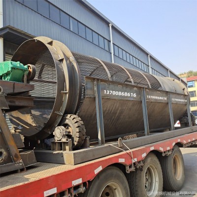 大型砂石篩分機 定制無軸滾筒篩的斜度 滾筒篩規格型號齊全
