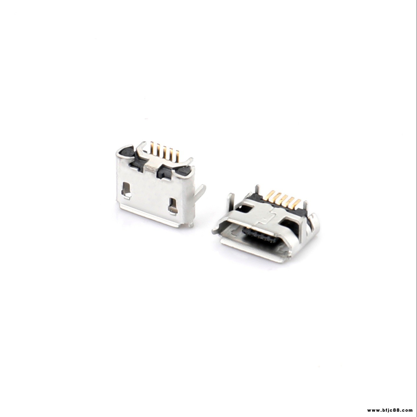 廠家直發(fā) MICRO 4.85/6.6MM小牛角/大牛角 有柱/無柱 平口/卷邊插座 安卓母座